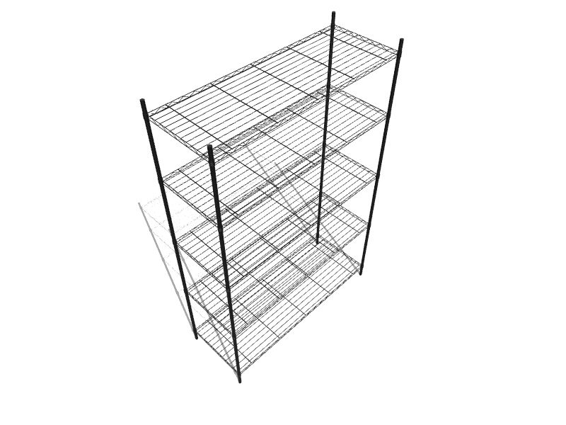 Style Selections Steel 5Tier Utility Shelving Unit (47.7in W x 18in