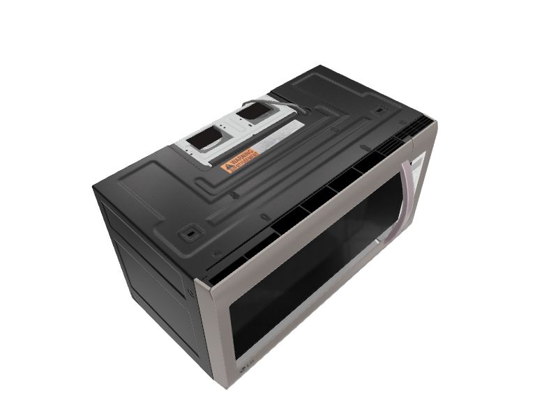 LG EasyClean 2cu ft 1000Watt OvertheRange Microwave with Sensor Cooking (Black Stainless