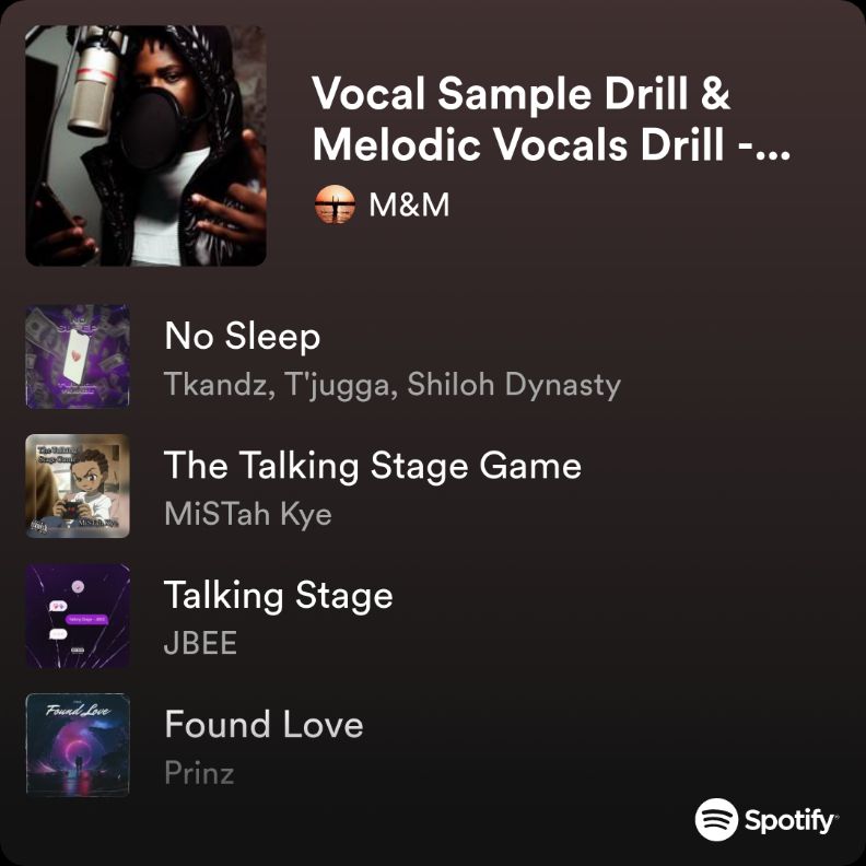 Vocal Sample Drill & Melodic Vocals Drill Voice Sampled Drill Songs