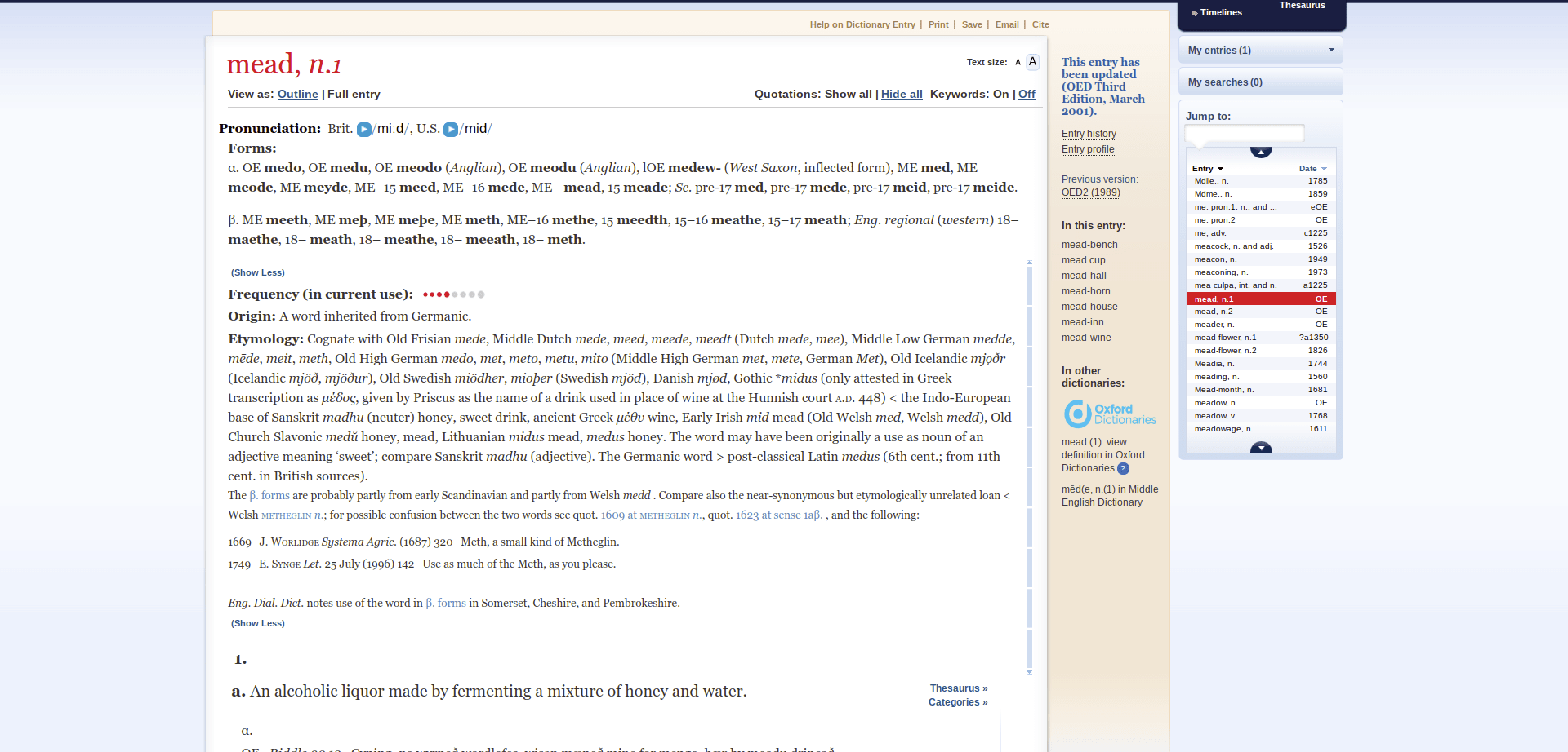 Why did the Germanic "mead" replace the French "idromel" in English