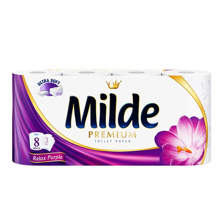 Paket.mk - Milde Relax Purple Трослојна тоалетна хартија 8 ролни