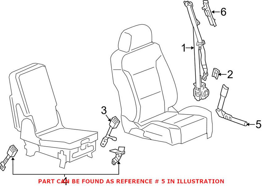 Seat Belt Pretensioner Front Driver Side Genuine Chevrolet 19356263