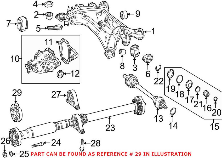 Mercedes Drive Shaft Flex Disc 0004110600 Genuine MercedesBenz 0004110600