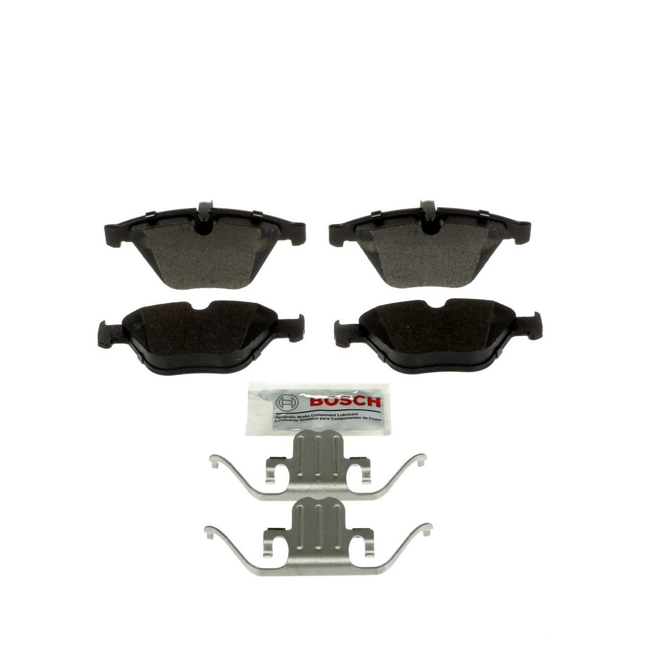 BMW Brake Kit Front 312mm Drilled Rotors SemiMetallic Pads Bosch