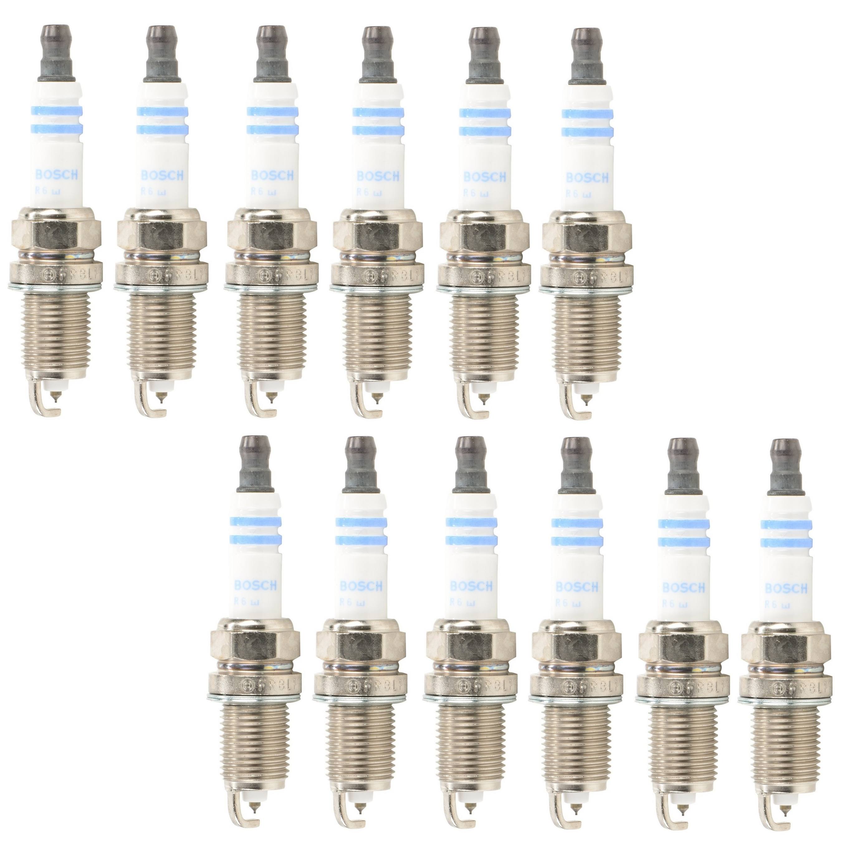 BMW Spark Plug Set (12 Pieces) (Double Platinum) (Gap 0.043) Bosch 4180539KIT Bosch 4180539KIT