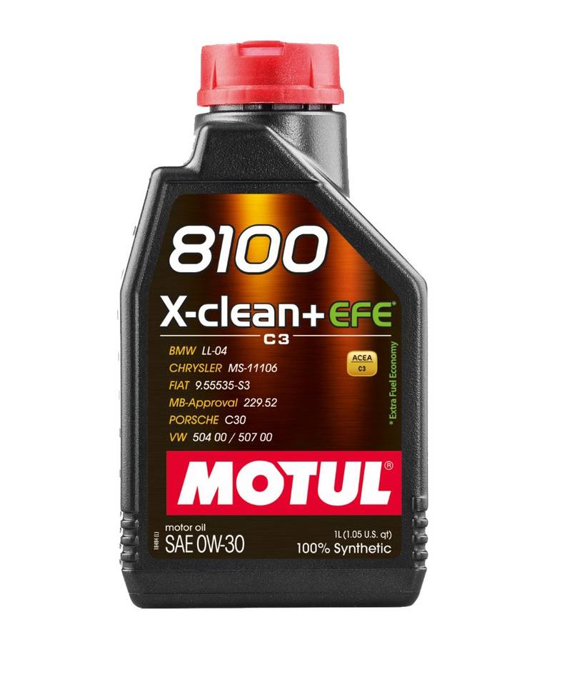 Engine Oil (0W30) (1 Liter) (X-Clean+ 8100) Motul 111657