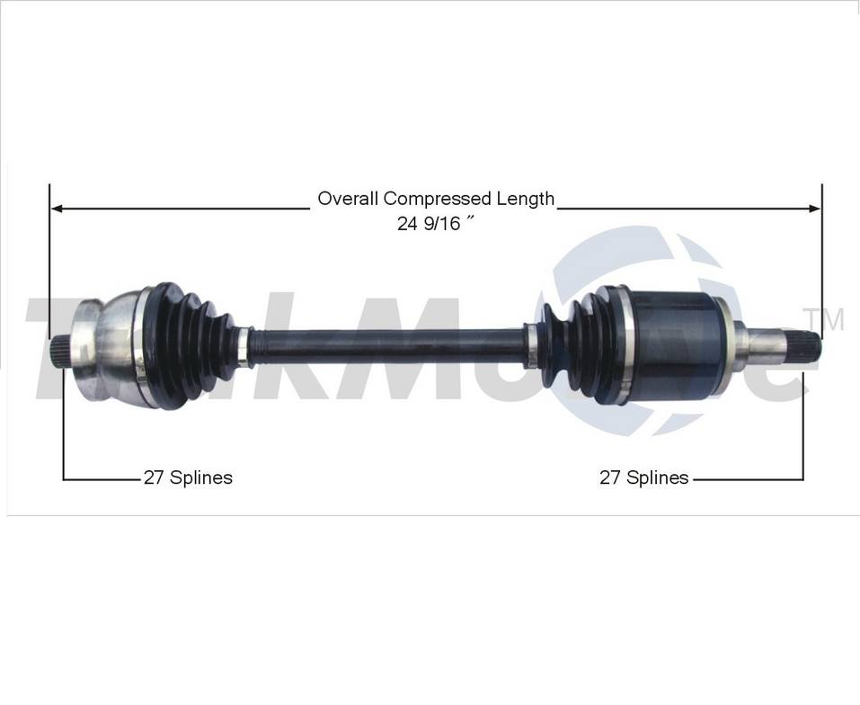 Mercedes CV Axle Shaft Rear Driver Side Aftermarket MB8003 Surtrack