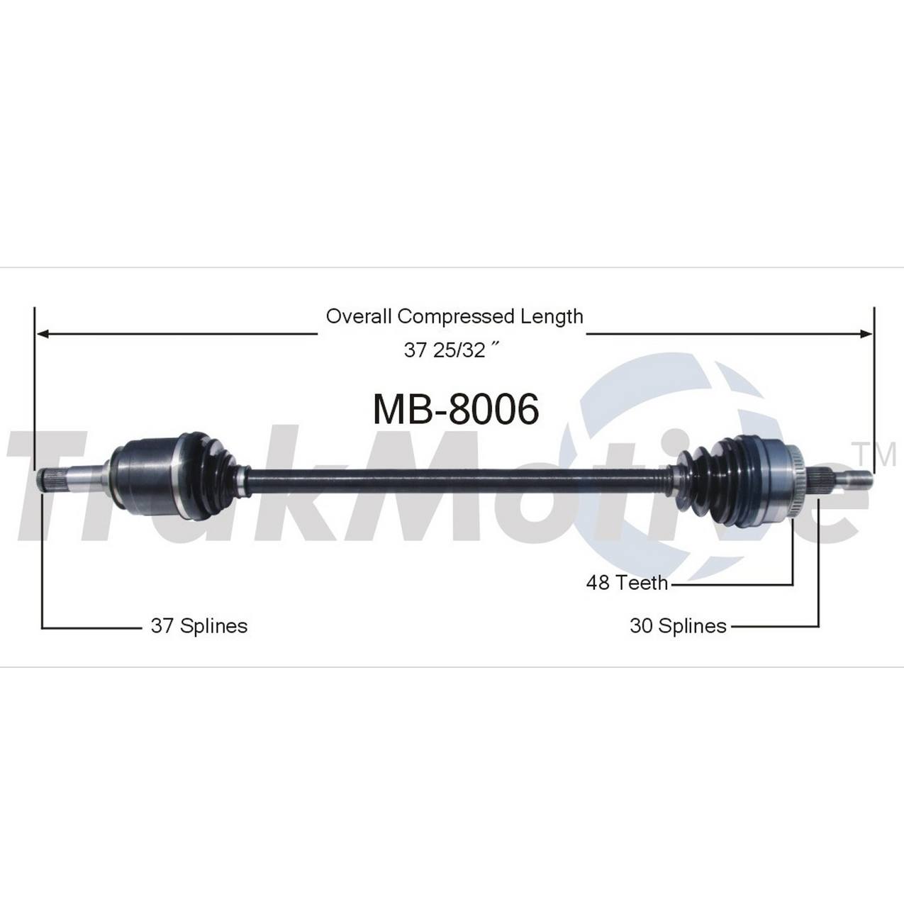 Mercedes CV Axle Shaft Front Passenger Side Aftermarket MB8006