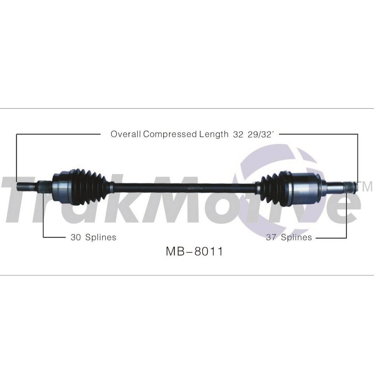 Mercedes CV Axle Shaft Rear Driver Side Aftermarket MB8011 Surtrack