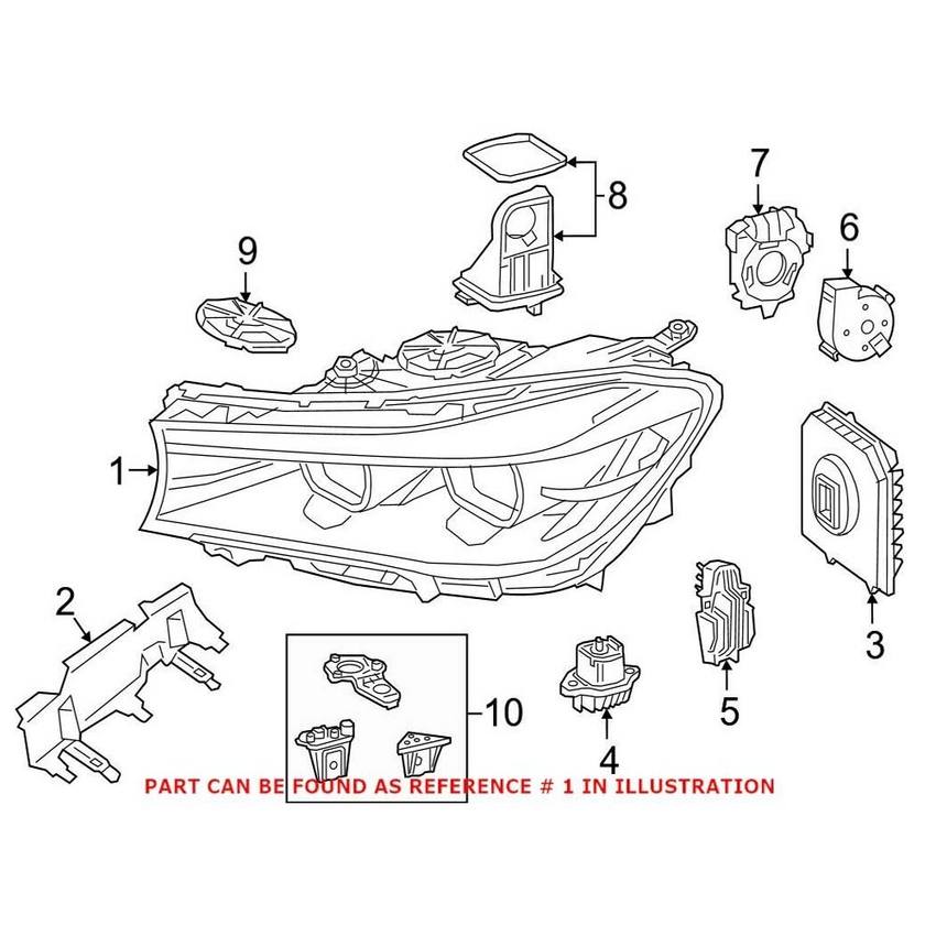 BMW Headlight Assembly 7726510018 ZKW ZKW 7726510018