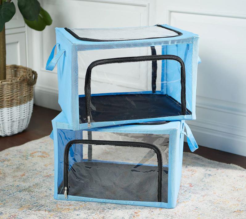Tidy & Co. 2Pack Medium Clear Collapsible Storage Boxes eBay