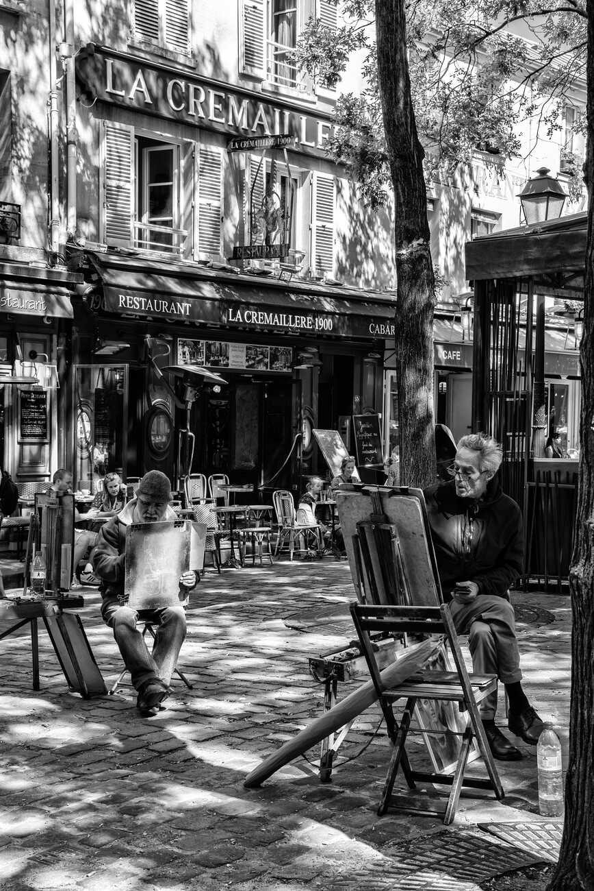 Black And White Paris Cafe