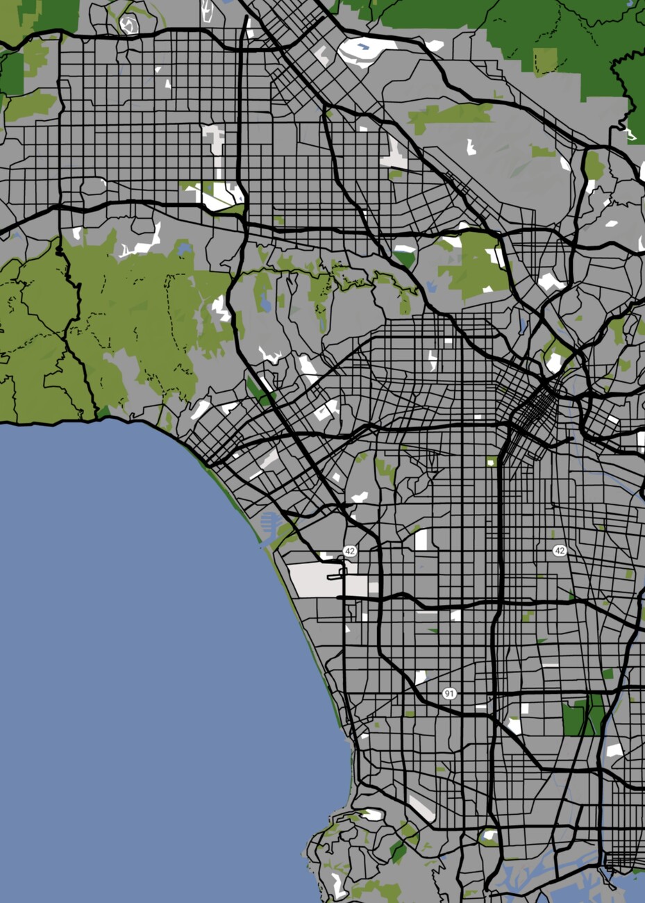 Map of City Map Los Angeles ǀ Maps of all cities and countries for your