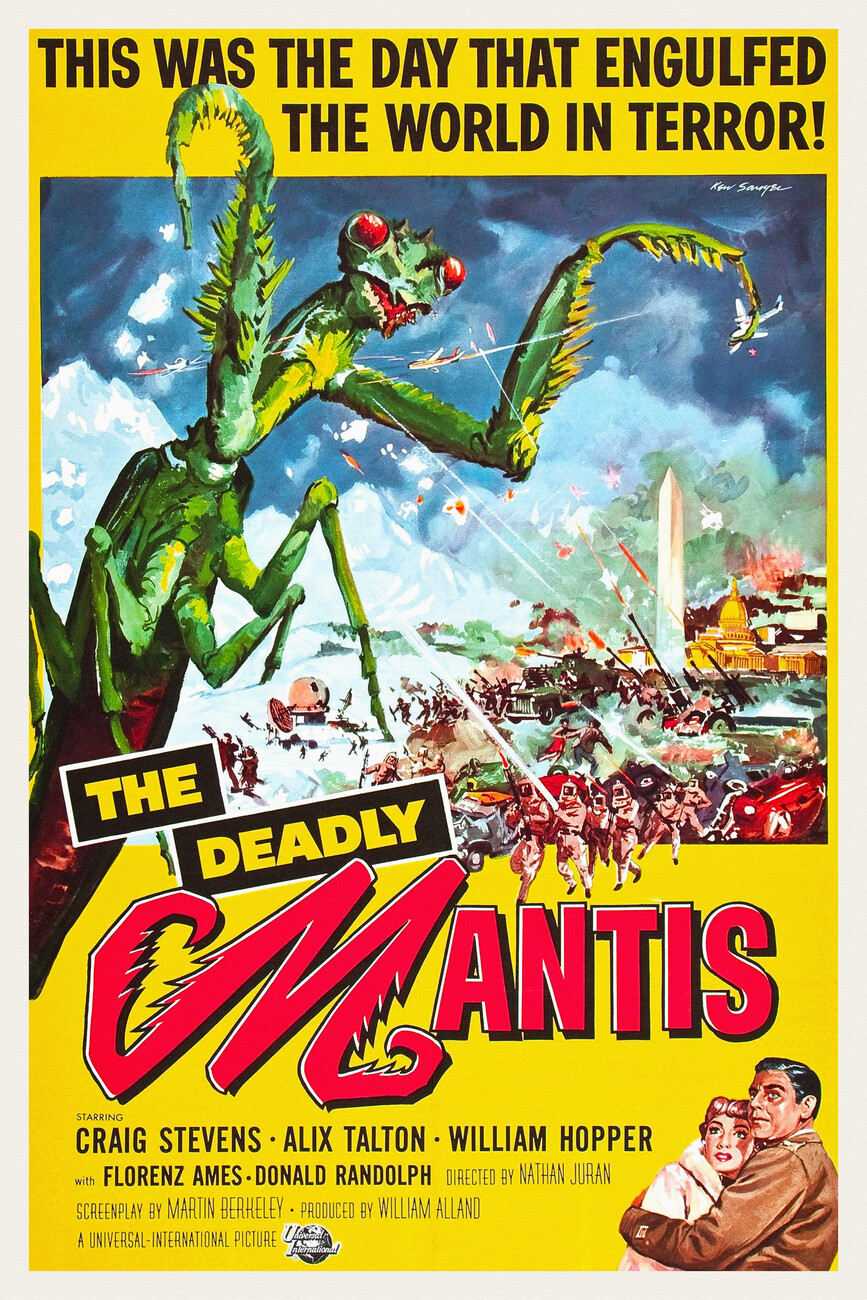 Wall Art Print The Deadly Mantis (Retro Cinema / Horror Movie Poster
