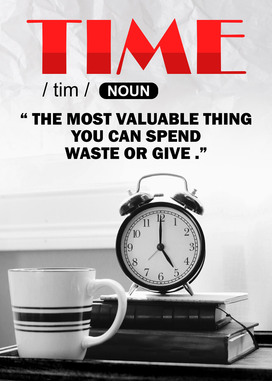 Wall Art Print TIME The Most Valuable Thing Time Is Money Quote