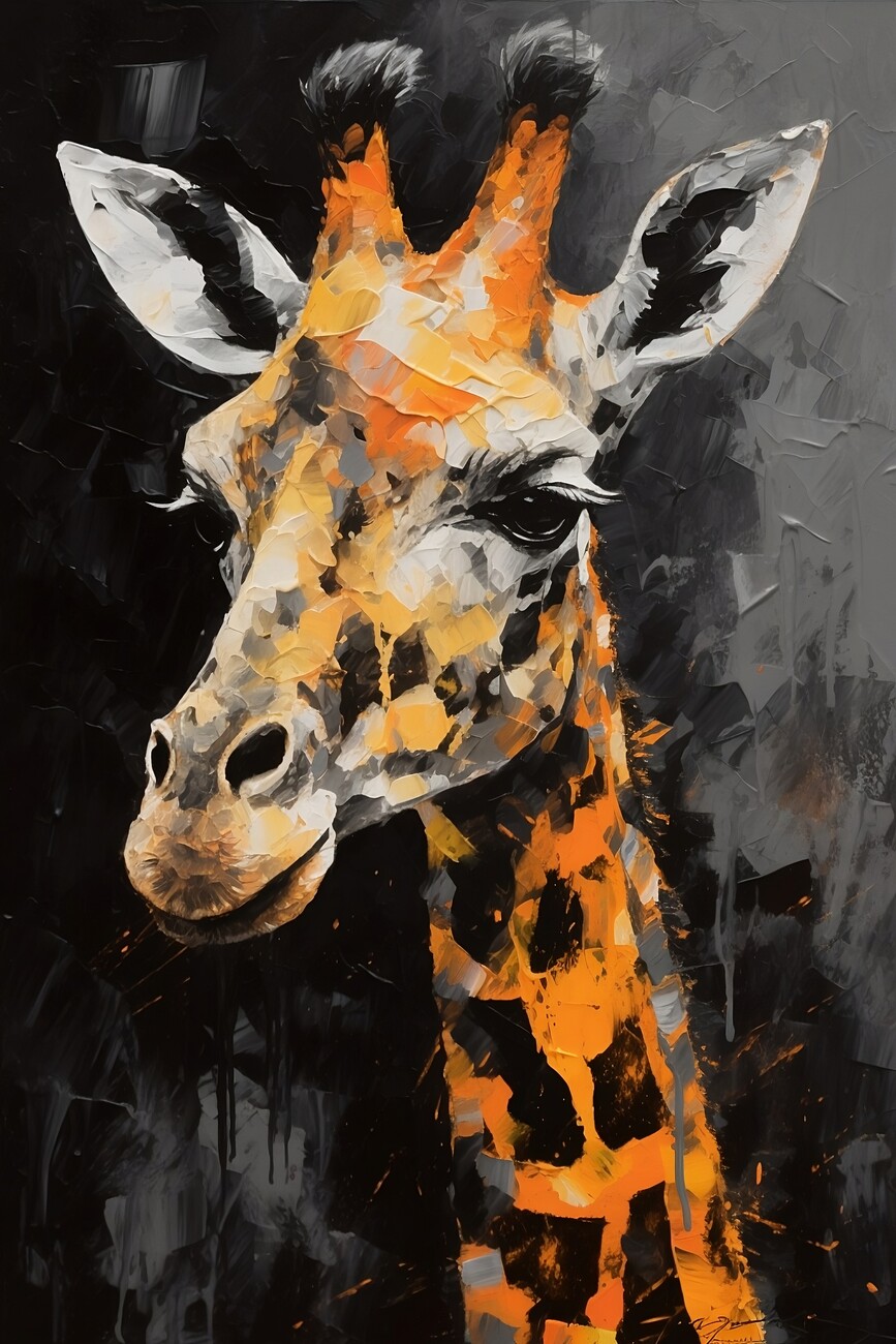 Giraffe Abstract Art