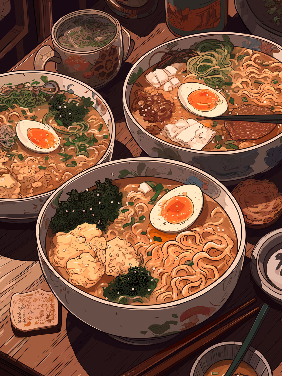 Wall Art Print Japanese Anime ramen Europosters