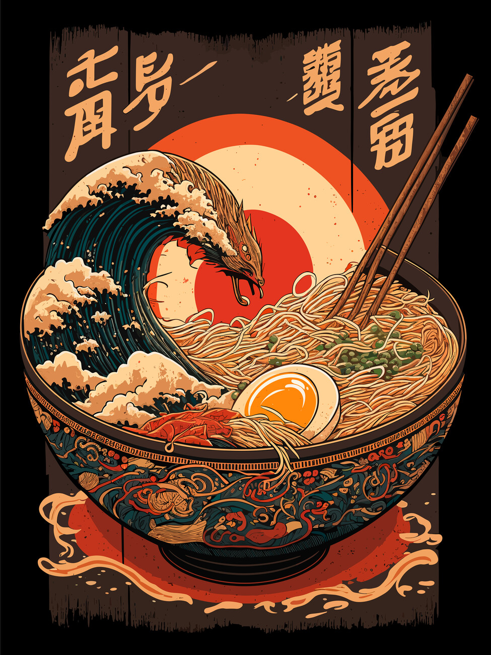 Wall Art Print Japanese ramen
