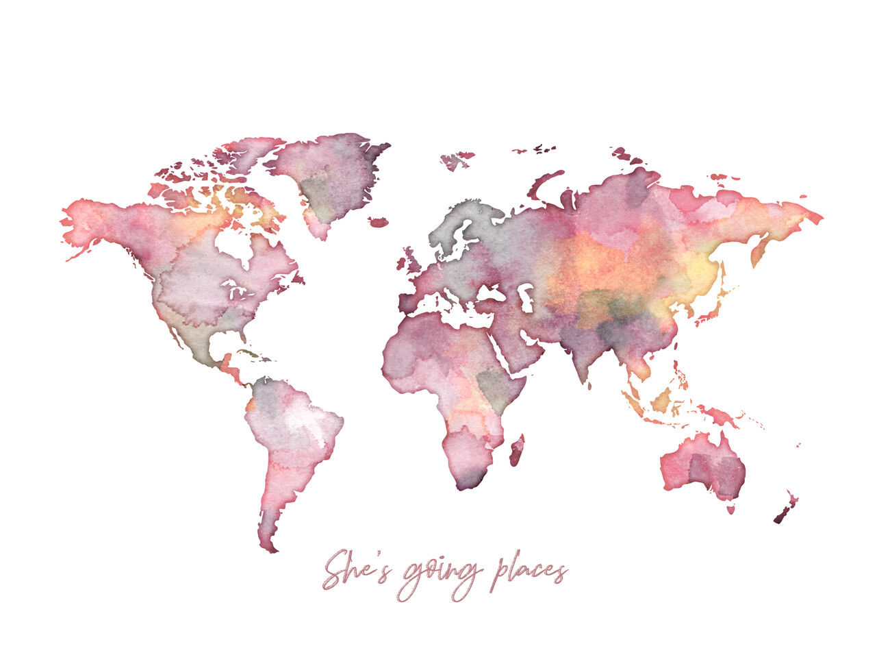 Wall Art Print Worldmap she is going places, Finlay & Noa UKposters