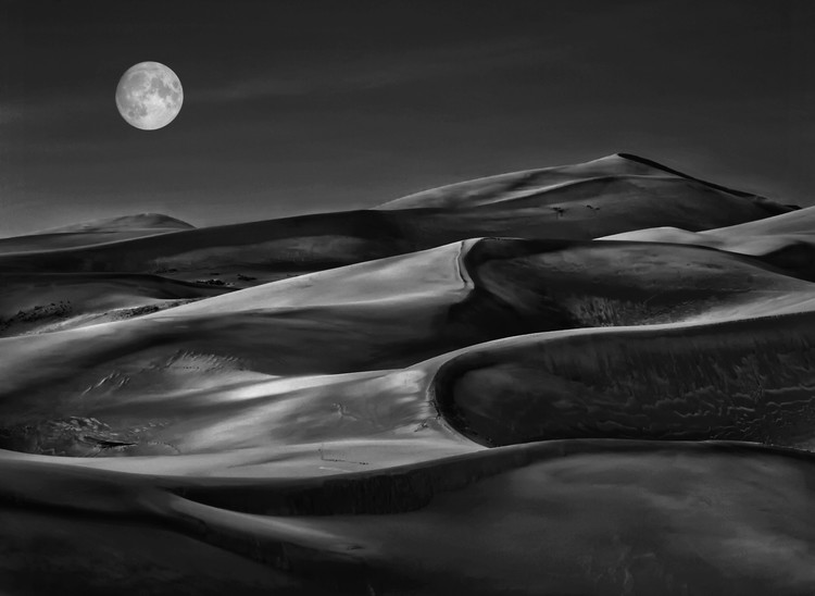 Black And White Desert Wallpaper