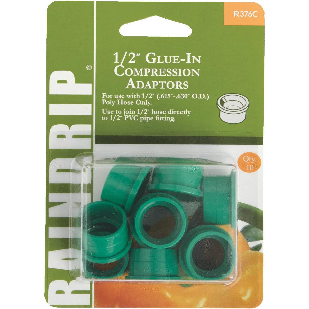 Raindrip 1/2 In. PVC x 1/2 In. Compression GlueIn HoseToDrip Adapter