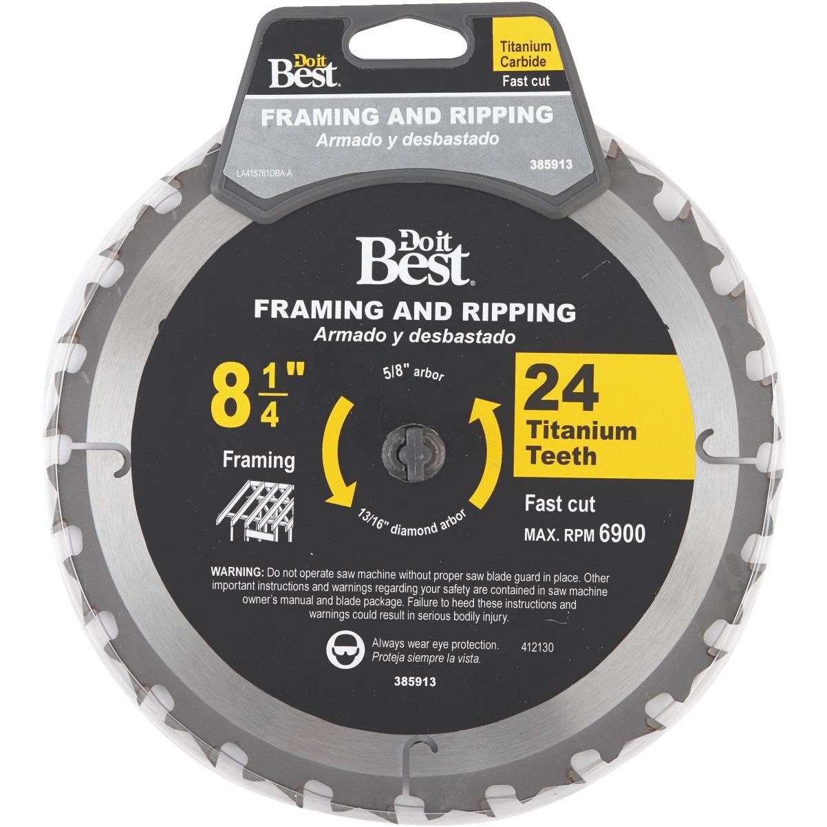 Do it Best Professional 81/4 In. 24Tooth Framing Circular Saw Blade