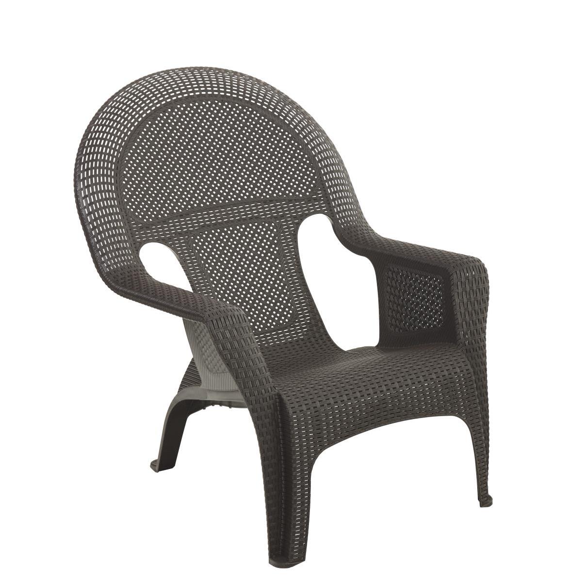 Adams Earth Brown Woven Poly Lounge Chair Elitsac, Inc.