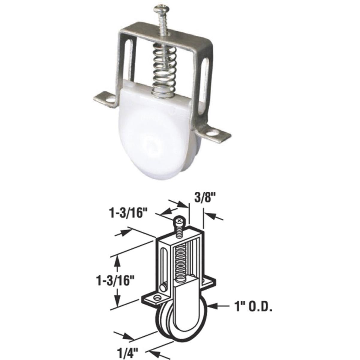 Nylon SpringLoaded Rollers For Sliding Screen Doors,, 43 OFF