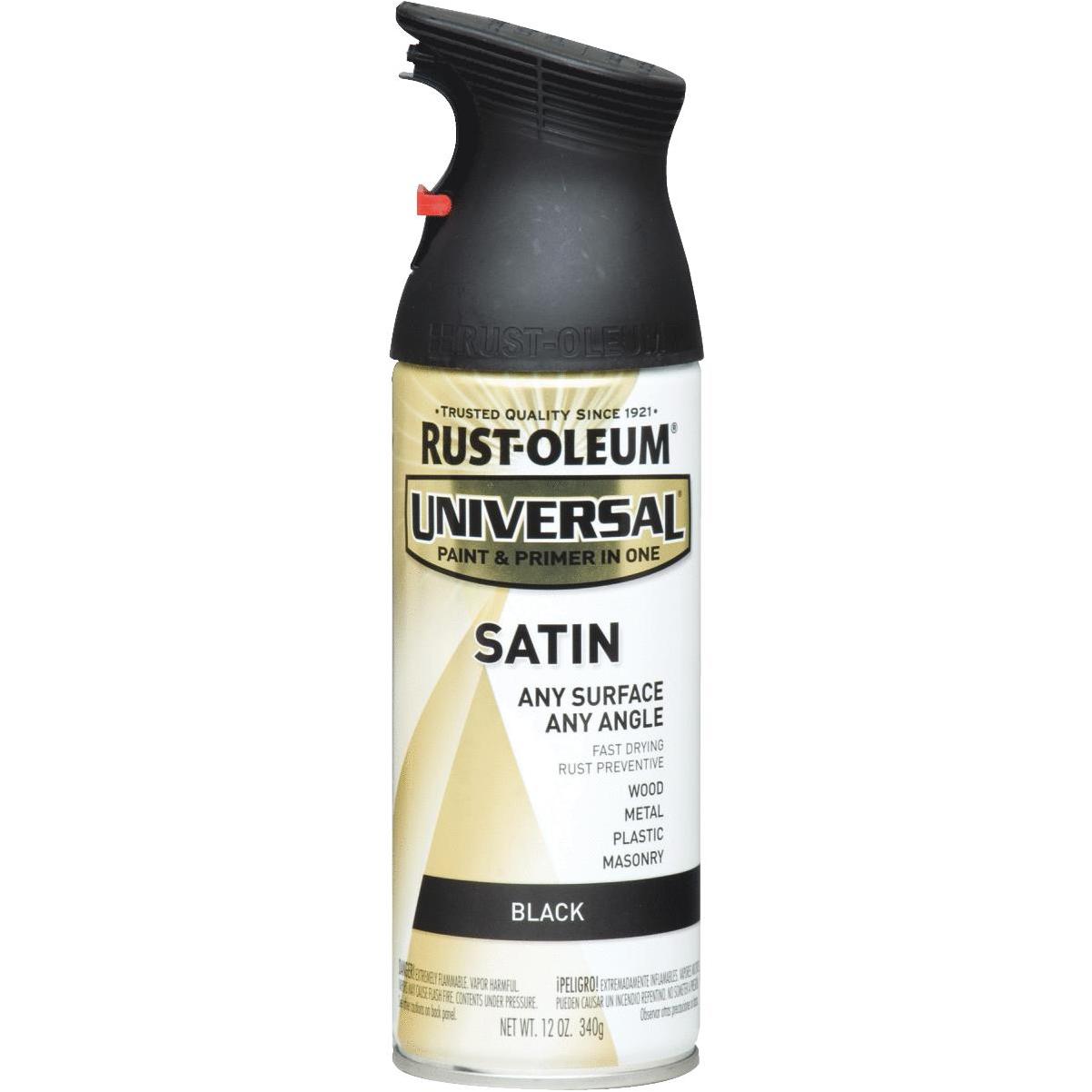 Rust-Oleum Universal 12 Oz. Satin Black Paint | Do It Center Dominica