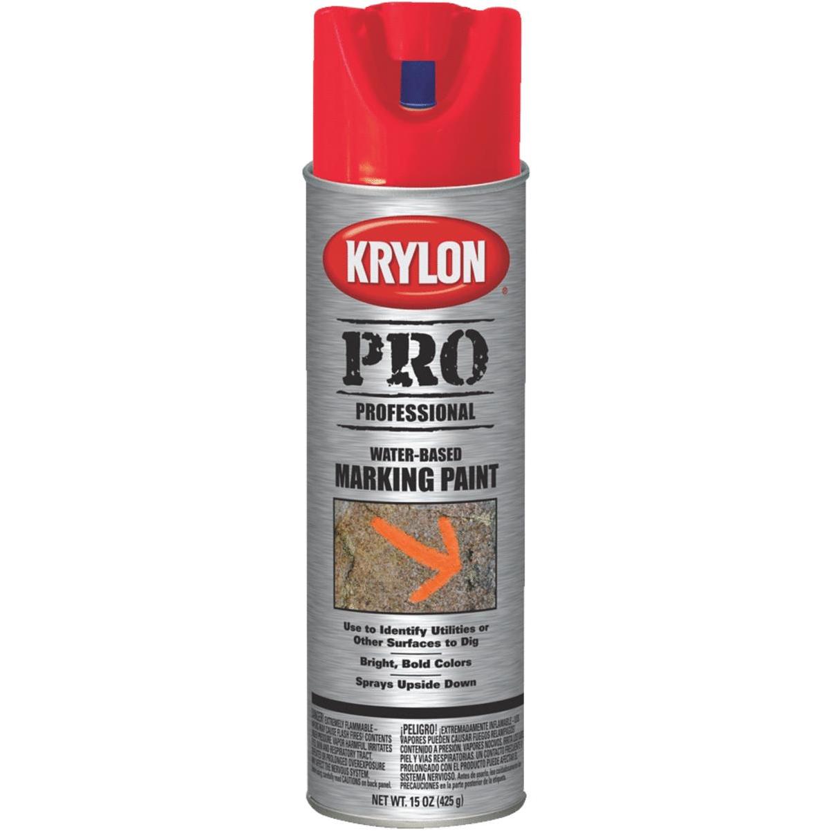 Krylon MarkIt 732408 Industrial WB Fluorescent Red Inverted Marking Paint Do It Center Dominica