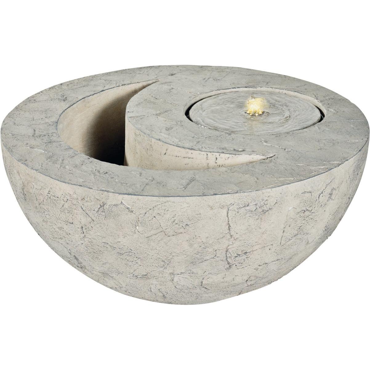 Lumineo Sand GRC Bowl Fountain with Planter Home Center