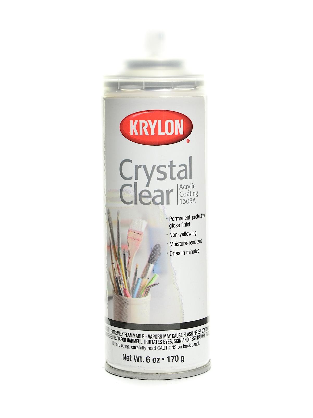 Krylon 6 Ounce Crystal Clear Acrylic Coating Aerosol Spray Captions