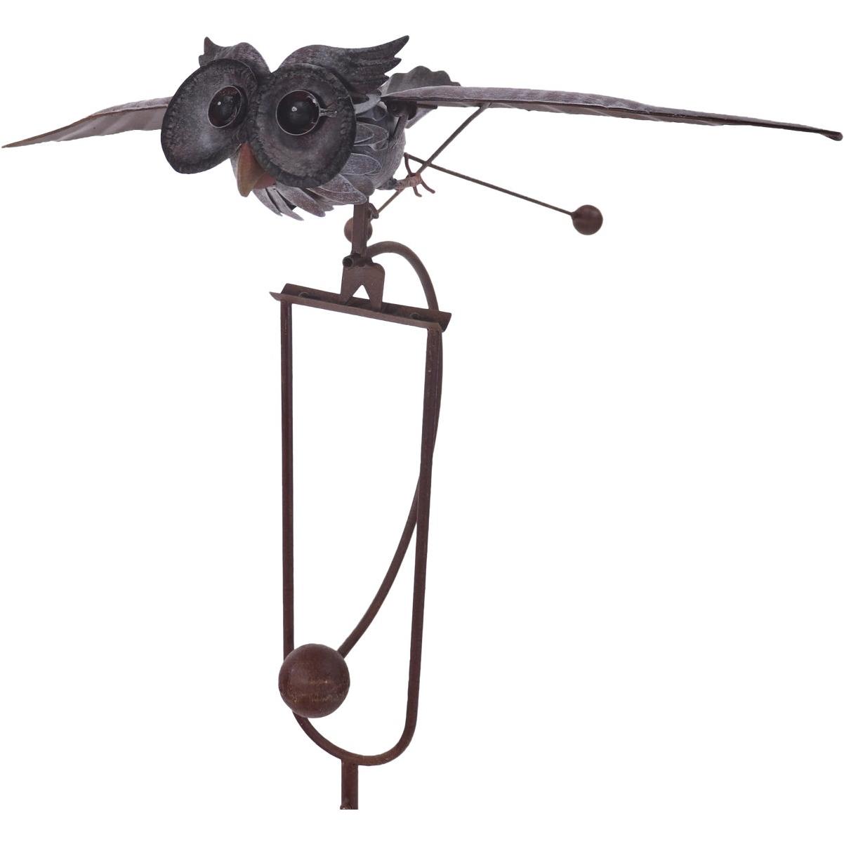 Terre Verde 53 In. Steel Dwight Rocking Owl Garden Stake Elitsac, Inc.