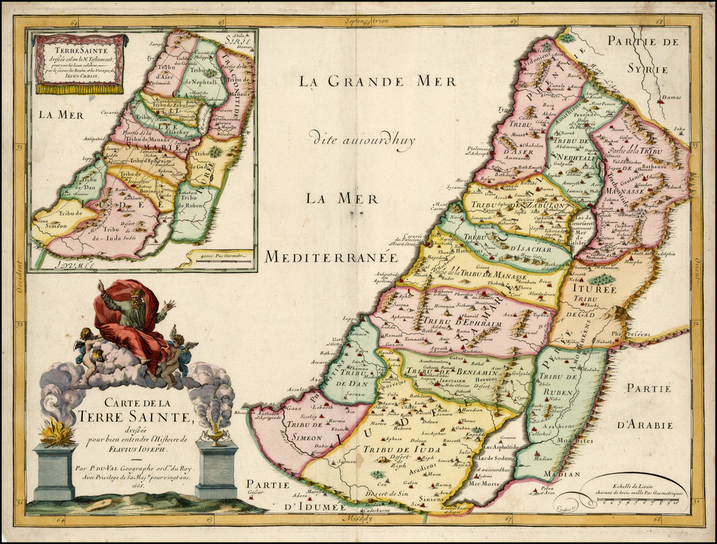 Carte de la Terre Sainte, dressee pour bien entendre l'Histoire de