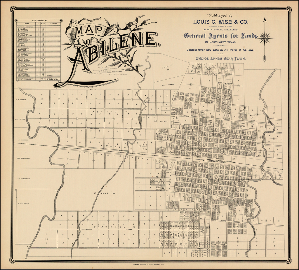Map of Abilene . . . Published by Louis C. Wise & Co. . . . General Land Agents in Northwest