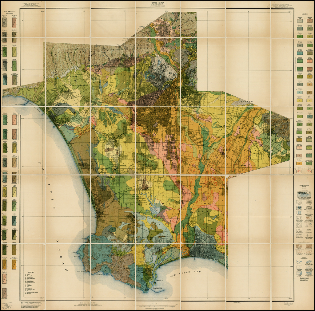 Soil Map of California Los Angeles Sheet Barry Lawrence Ruderman