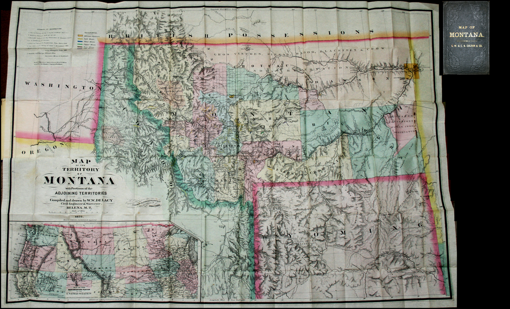 Map Of The Territory Of Montana with Portions of the Adjoining