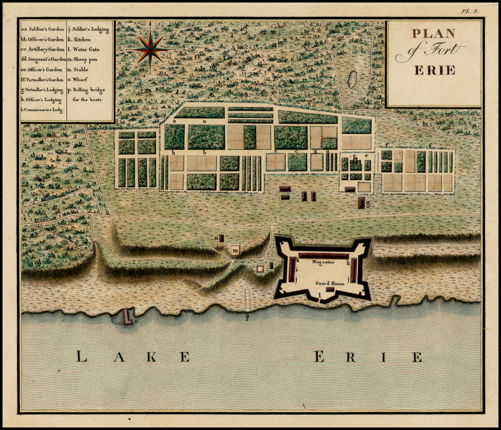 Plan of Fort Erie Barry Lawrence Ruderman Antique Maps Inc.
