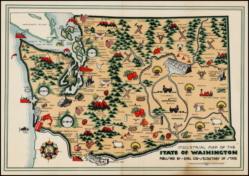 Industrial Map of the State of Washington . . Barry Lawrence Ruderman