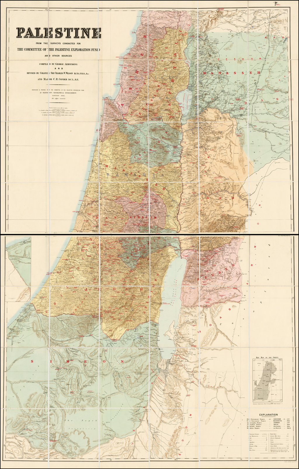 Palestine from the Surveys Conducted for the Committee of the Palestine Exploration Fund (P.E.F