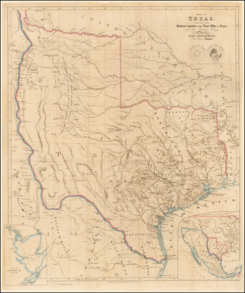 Map of North America: to illustrate Olney's school geography.