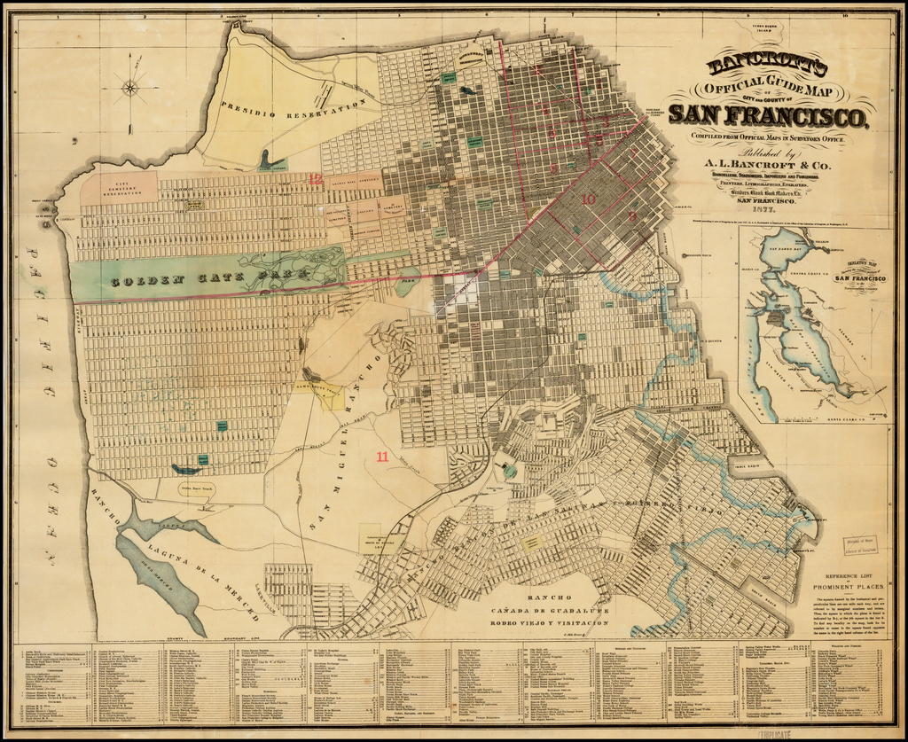 Bancroft's Official Guide Map of the City and County of San Francisco