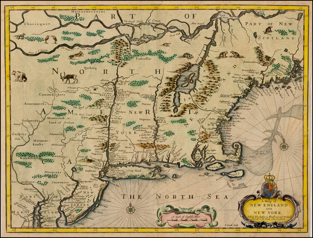 A Map of New England and New York (The Rodney Shirley Copy!) Barry