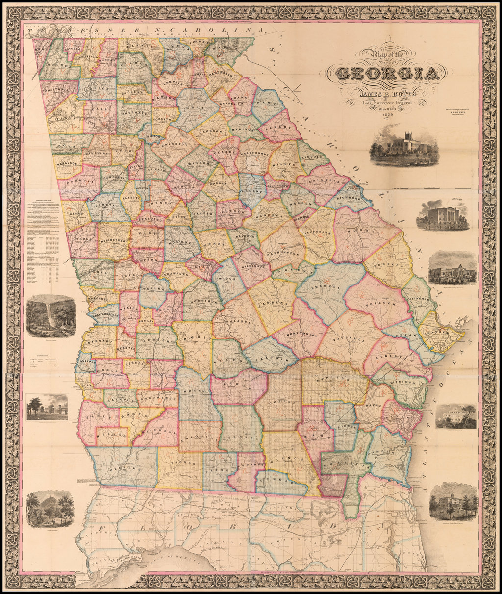 Detailed Old Administrative Map Of State With Roads And Cities Images