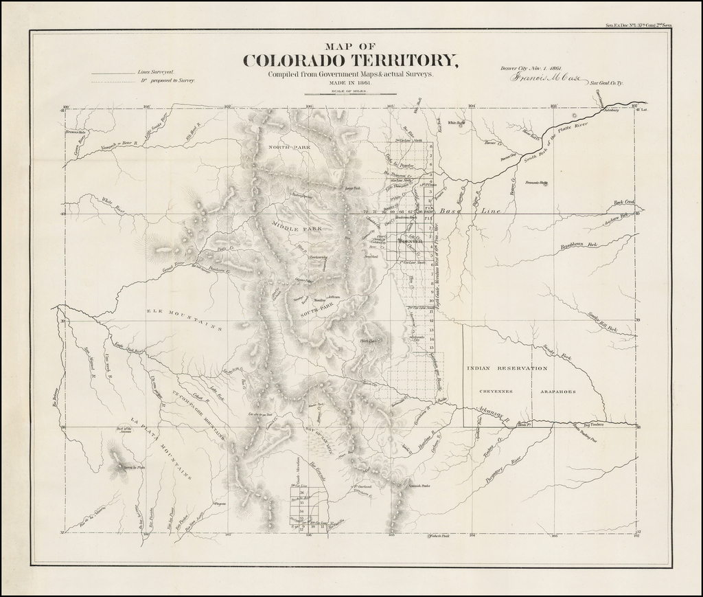 Map of Colorado Territory, Compiled from Government Maps & Actual