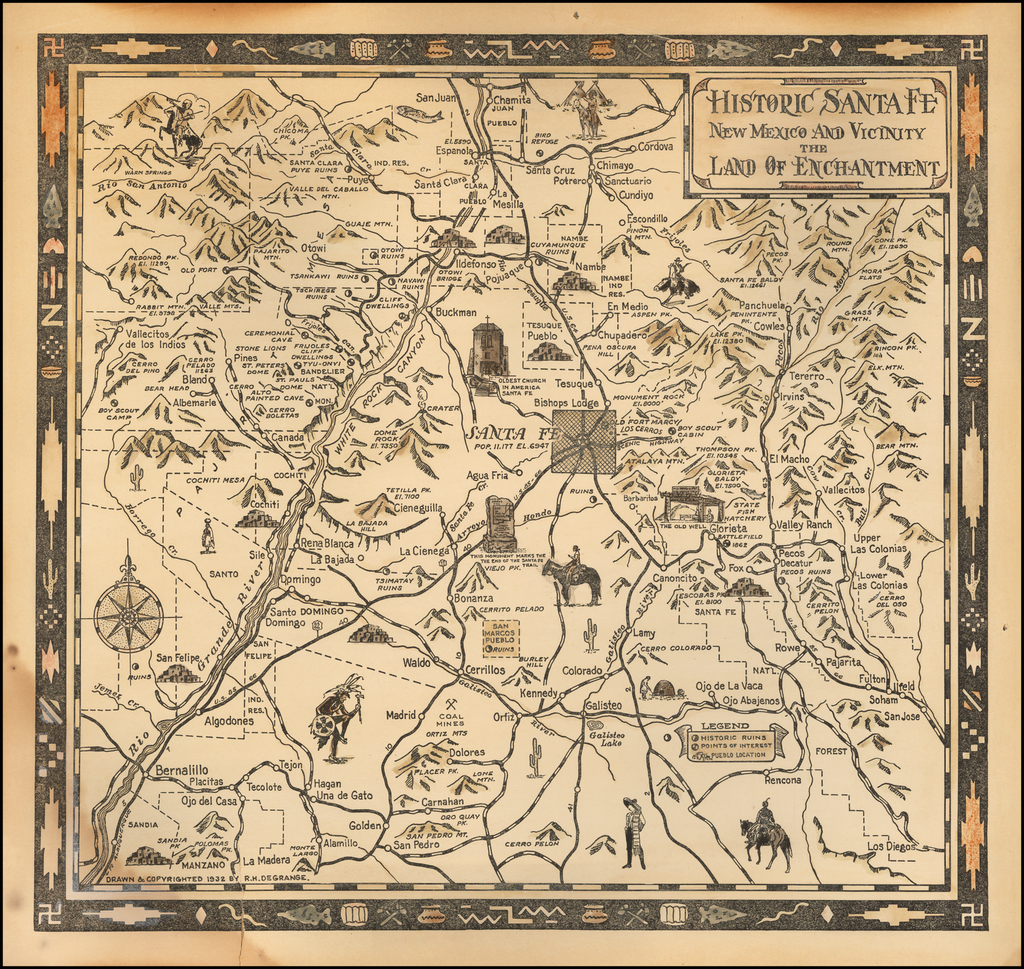 Historic Santa Fe New Mexico and Vicinity The Land of