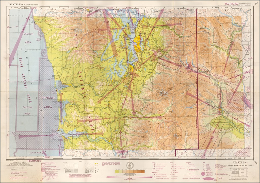 (Restricted) Seattle . . . Sectional Aeronautical Chart Barry
