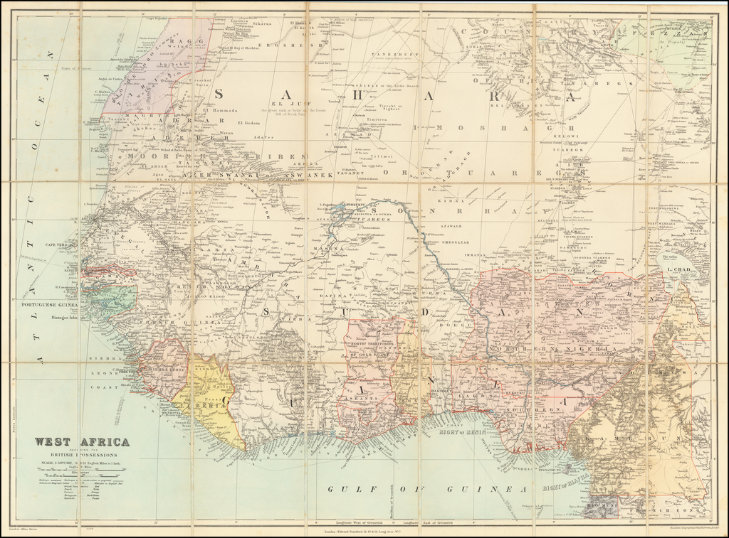 British West Africa Map West Africa Showing The British Possessions Barry Lawrence Ruderman