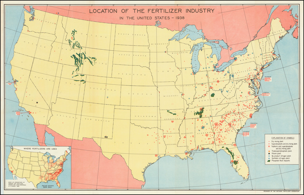 Location of the the Fertilizer Industry in the United States 1938