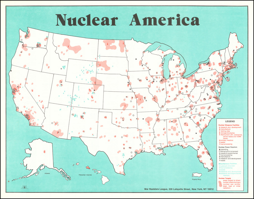 United States Nuclear Targets Map